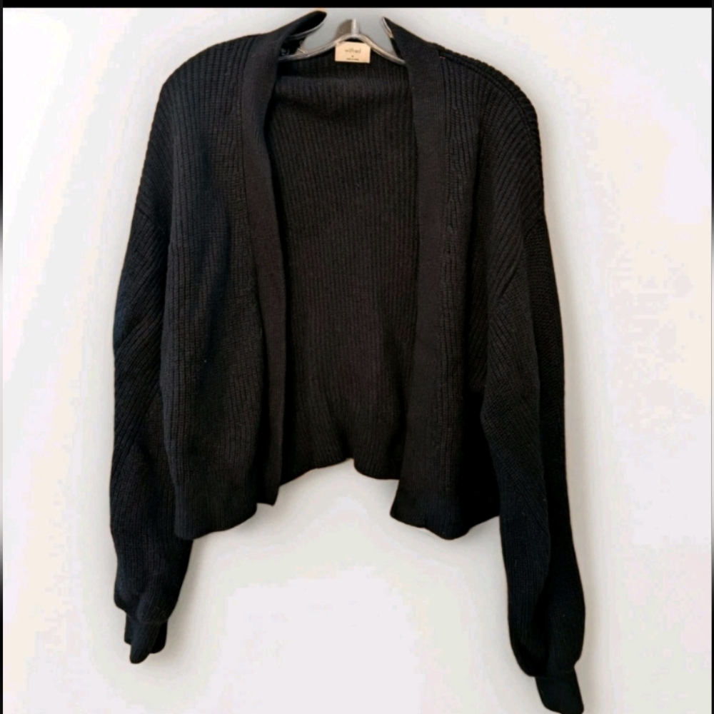 Aritzia Wilfred Free Unwind 100% Merino Wool Open Front Cardigan Sz M Oversized